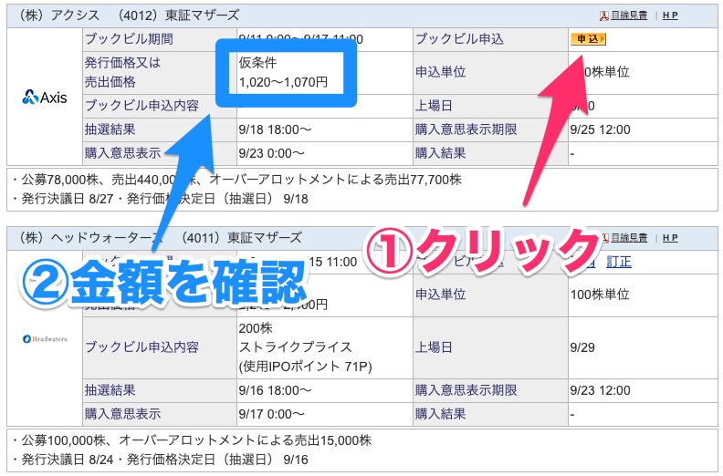 SBI証券IPO投資2